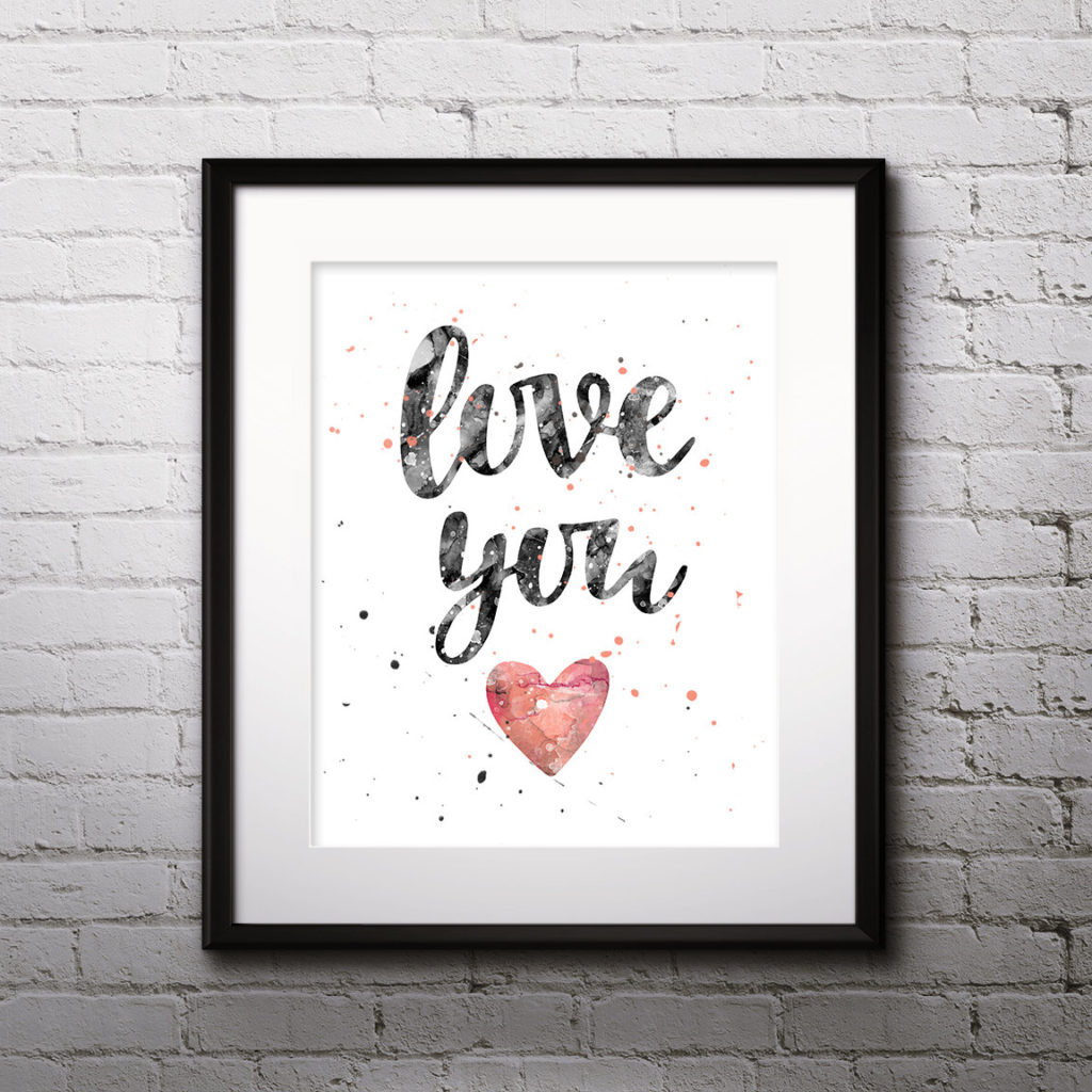 Inspirational Quote Watercolor Print Love Print 28 Motivational Quote